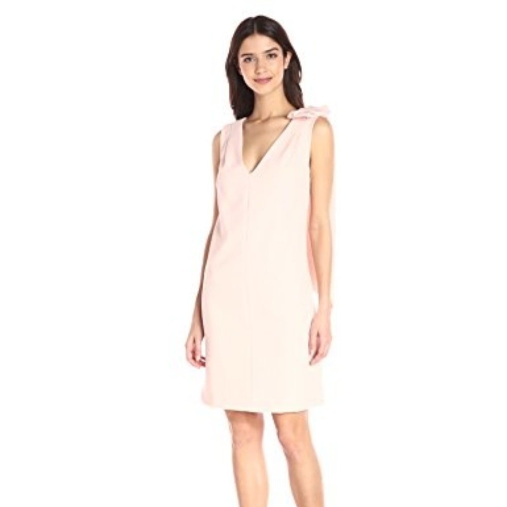 Donna Morgan **NWT** Sleeveless V-Neck Crepe Dress